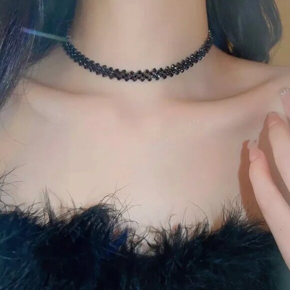 Black Onyx choker necklace - Picture 5 of 5